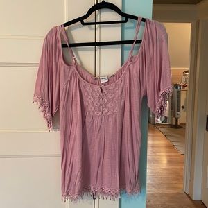 Flowy pink top